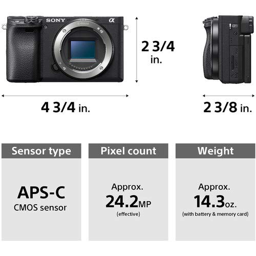 Sony Alpha A6400 Mirrorless Digital Camera With 16-50Mm Lens Kit #TOP2