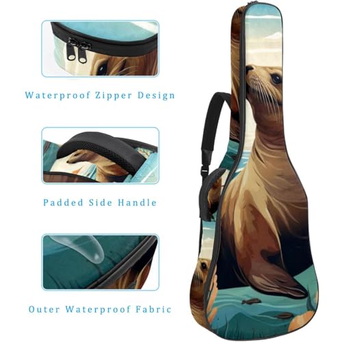 JRHEJTFZ Housse pour guitare acoustique de 1,9 cm d’épaisseur – Imperméable – Durable et élégant – Dieu amusant de la richesse, Multicolore 5., 42.9×16.9×4.7 in, Motif imprimé tendance - Les Beatles, Paul McCartney, John Lennon, RIngo Starr, George Harrison JRHEJTFZ Housse pour guitare acoustique de 1,9 cm d'épaisseur - Imperméable - Durable et élégant - Dieu amusant de la richesse, Multicolore 5., 42.9x16.9x4.7 in, Motif imprimé tendance – Image 5