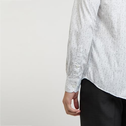 Image of Raymond Men's Pure Cotton Print Pattern Slim Fit Regular Collar Full Sleeve Casual Shirt