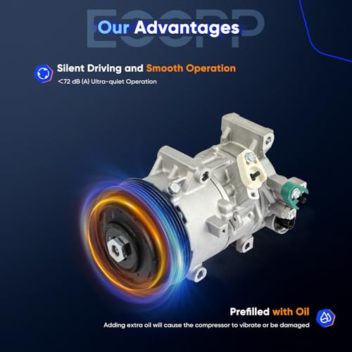 Image of ECCPP AC Compressor 2014-2022 for Toyota Corolla 1.8L Fast Cooling | 2017-2018 for Toyota Corolla iM 1.8L Air Conditioning Compressor
