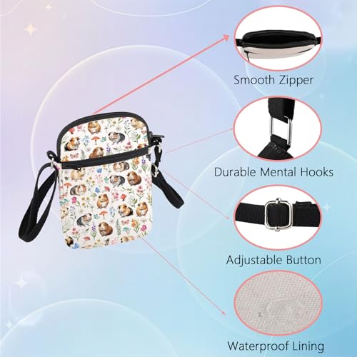 WSNANG Guinea Pig Crossbody Bag Guinea Pig Lover Shoulder Bag Animal Gift for Cavy Owner Gifts3