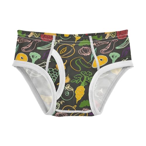 Colorful Line Drawings Fruits Toddler Boy's Underwear 2T 202c1221