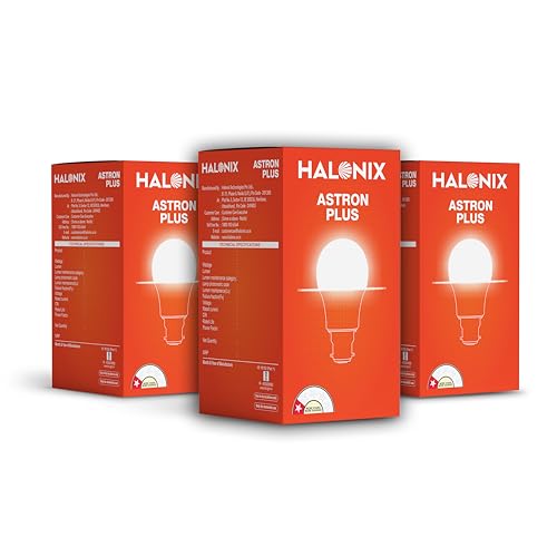 Image of Halonix B22D 10-Watt Led ASTRON Plus (Pack of 3, White, Round)