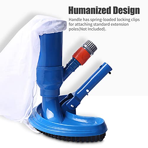 Cabeça de Vácuo de Piscina com Alça de Clipe Saco de Cordão Piscina Escova de Limpeza Flexível Escov