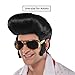 AMSCAN Rock and Roll Wig Halloween Costume Accessories, Black, One Size