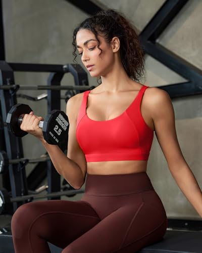 Image of RUNNING GIRL Sports Bra for Women High Support, Molded Cup Supportive High Impact Sports Bras with Sewn in Pads