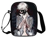 WANHONGYUE Tokyo Ghoul Kaneki Ken Anime Shoulder Messenger Bag Small Handbag Student Sports Travel Crossbody Bag 1059/21