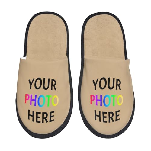 Custom Soft Non-Slip Slippers, Personalized Indoor House Slippers for Bedroom/Hotel/Travel/Spa3