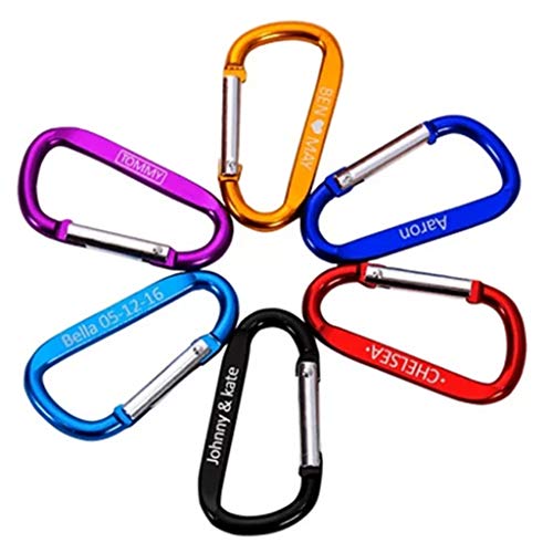 Personalized Custom Name Engraved Carabiner Clip Customized Carabiner Clip (1pack)