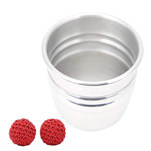 Clássico Close Up Magic Props, Wide Mouth Chop Cup Mágico Props Magic Tricks Copo magnético de alumí