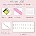 WAFOLOZE Nails Press ons,White Ombre Short Square Press on Nails Fake Nails Glossy Acrylic Artificial Nails Stick on Nails for Women 24Pcs