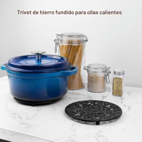 Trébedes de metal resistente al calor con clavijas de goma protectoras 4
