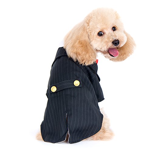 Alfie Pet - Oscar Formal Tuxedo With Black Tie And Red Bow Tie - Color: Black, Size: Xxl #TOP4