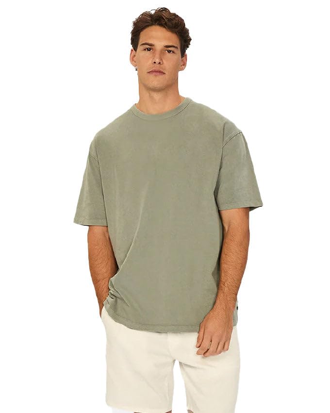 Australia Clothing Del Sur Relaxed Fit Mens T-Shirts Crew Neck 100% Cotton Plain T-Shirt for Men