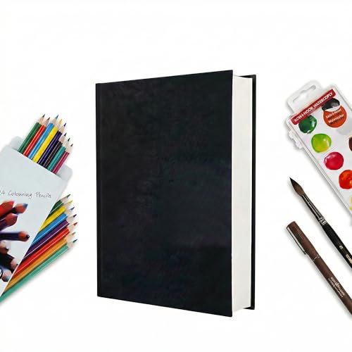Seawhite Black Cloth Hardback 140gsm Square 8x8