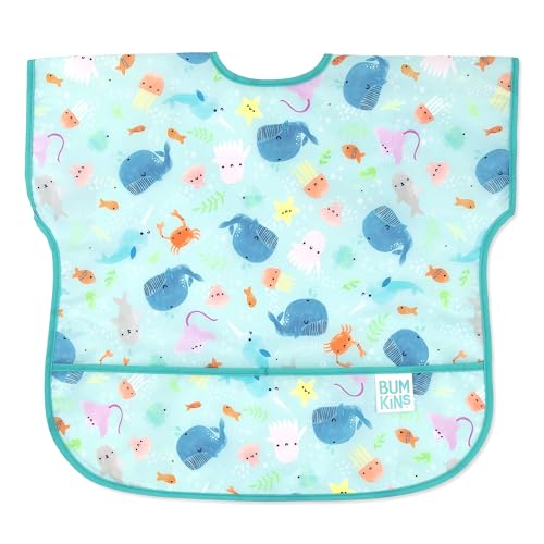 Image of Bumkins Bibs - Toddler Bibs, Waterproof, Large for 1-3 Years, Short Sleeve