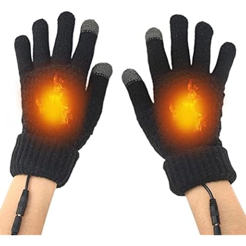 USB Heated Gloves, Winter Warm Heated Gloves, Winter Touchscreen Gloves Hand Warmers Gloves for Men Women, Washable Knitting Gloves for Indoor Outdoor Cover