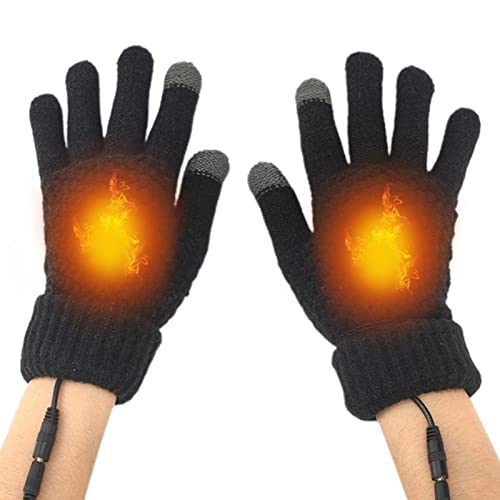 Gants Chauffants USB, Gants Chauffants d'hiver Chauds pour Écran Tactile, Gants Chauffe-Mains pour Homme et Femme, Gants Tricotés Lavables pour Intérieur et Extérieur Cover