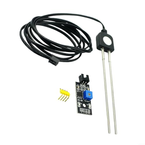 Image of Snowchecking Soil Moisture Sensor Module for Arduino, 33-12V High Detection Probe with Analog & Digital Output, Adjustable Sensitivity,for Horticulture Agriculture(5M line - module)