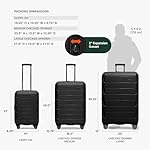 Traveler's Choice Pagosa Indestructible Hardshell Expandable Spinner Luggage, Black, 22-Inch Carry-on - Image 4