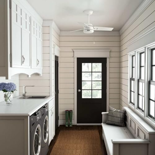 Image of Hunter 36 inch Cassius Indoor /Outdoor Ceiling Fan, Pull Chain, Fresh White