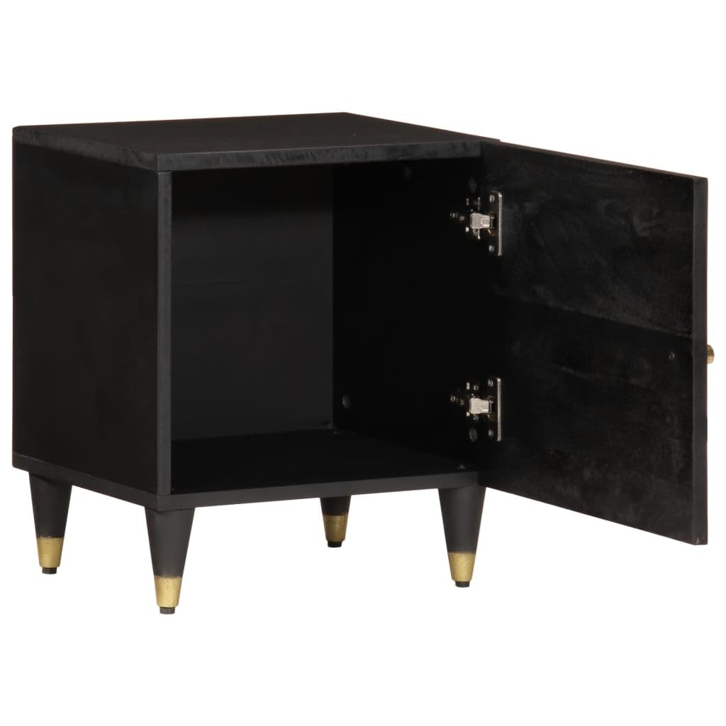 Homgoday Armoire de sol Mobilier de bureau, Table de chevet 40 x 33 x 46 cm en bois massif de mangue, Buffet, table de chevet, chambre à coucher, buffet pour chambre à coucher v
