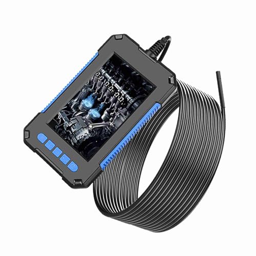 Aumotop Cámara Endoscópica Industrial Impermeable Cámara de Inspección por Boroscopio 1080P con 6 LED Ajustables para Inspección de Aire Acondicionado Automóviles (Cable rígido de 2 m.)