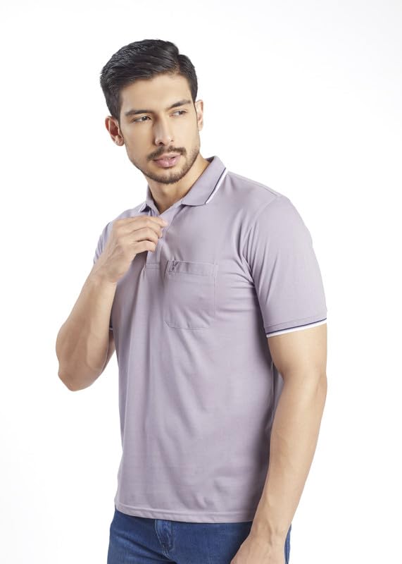 Image of Pro Riders Urban Men's Cotton Rich Polo T-Shirt with Pocket |Regular Fit| Office