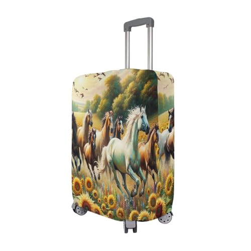 Joisal Sunflower Horse Luggage Covers for Suitcase Tsa Approved Fit 18-32 Inch Luggage, Luggage Accessories for Travel3