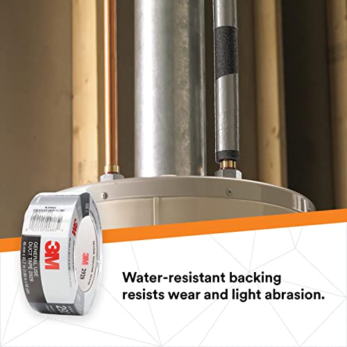 3M Talc General Use Duct Tape 2929, Silver, 1.88 In X 50 Yd, 5.5 Mil, Individually Wrapped Conveniently Packaged #TOP3