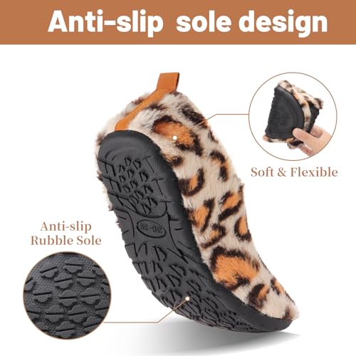 Image of Ibeauti Women Mens House Slippers Lightweight Comfy Barefoot Slipper Socks Rubber Sole House Shoes for Indoor /Outdoor Bedroom Travel