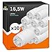 10x Tubi LED 120cm G13 T8 16,5W Professionale Alta Efficienza Garanzia 5 Anni 1850 lumen - Luce Bianco Freddo 6400K - Fascio Luminoso 160° - Sostituzione Neon