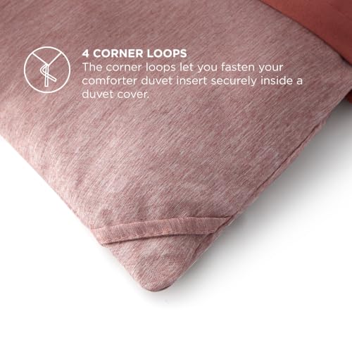 Image of Bedsure Full Comforter Set - Dusty Rose Soft Bedding for All Seasons, Cationic Dyed Bed Set, 3 Pieces, 1 Full Size Comforter (82 inchx86 inch) and 2 Pillow Shams (20 inchx26 inch+2 inch)