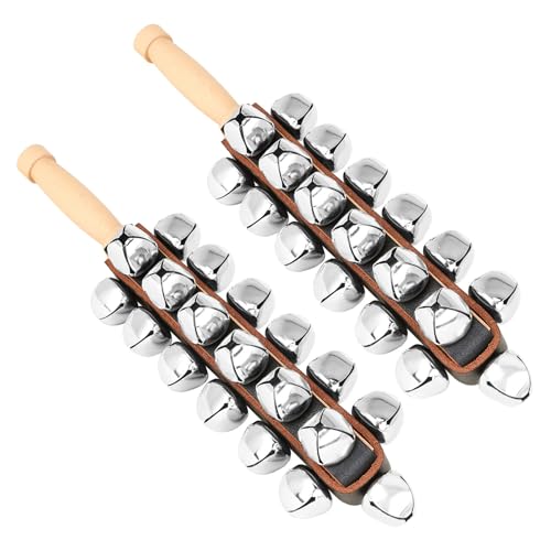 Juego de campanas cromáticas de metal y madera natural, instrumento musical para músicos juveniles, instrumentos de percusión para niños