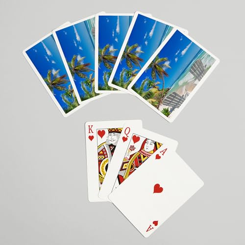 Baraja de 52 Cartas Tamaño Póker Playa y Palma miniatura 7