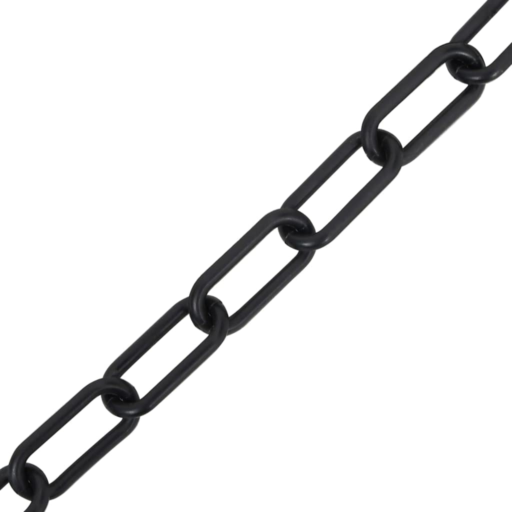 vidaXL Cadena de Advertencia Barrera de Eslanones Seguridad Protección Aparcamiento Reparación Interior Exterior Plástico Negro 30 m Ø6 mm