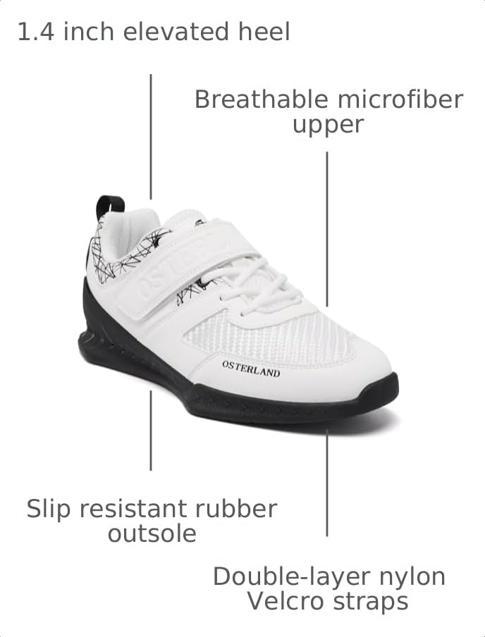 Image of Osterland Weightlifting Shoes for Men Women,1.4 Inch Heel Squat Shoes