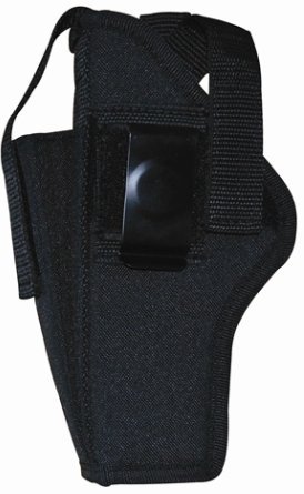 Tactical Belt Holster with Pouch – Ambidextrous Clip-On Holster Compatible with Multi-Mount Vehicle Seat System