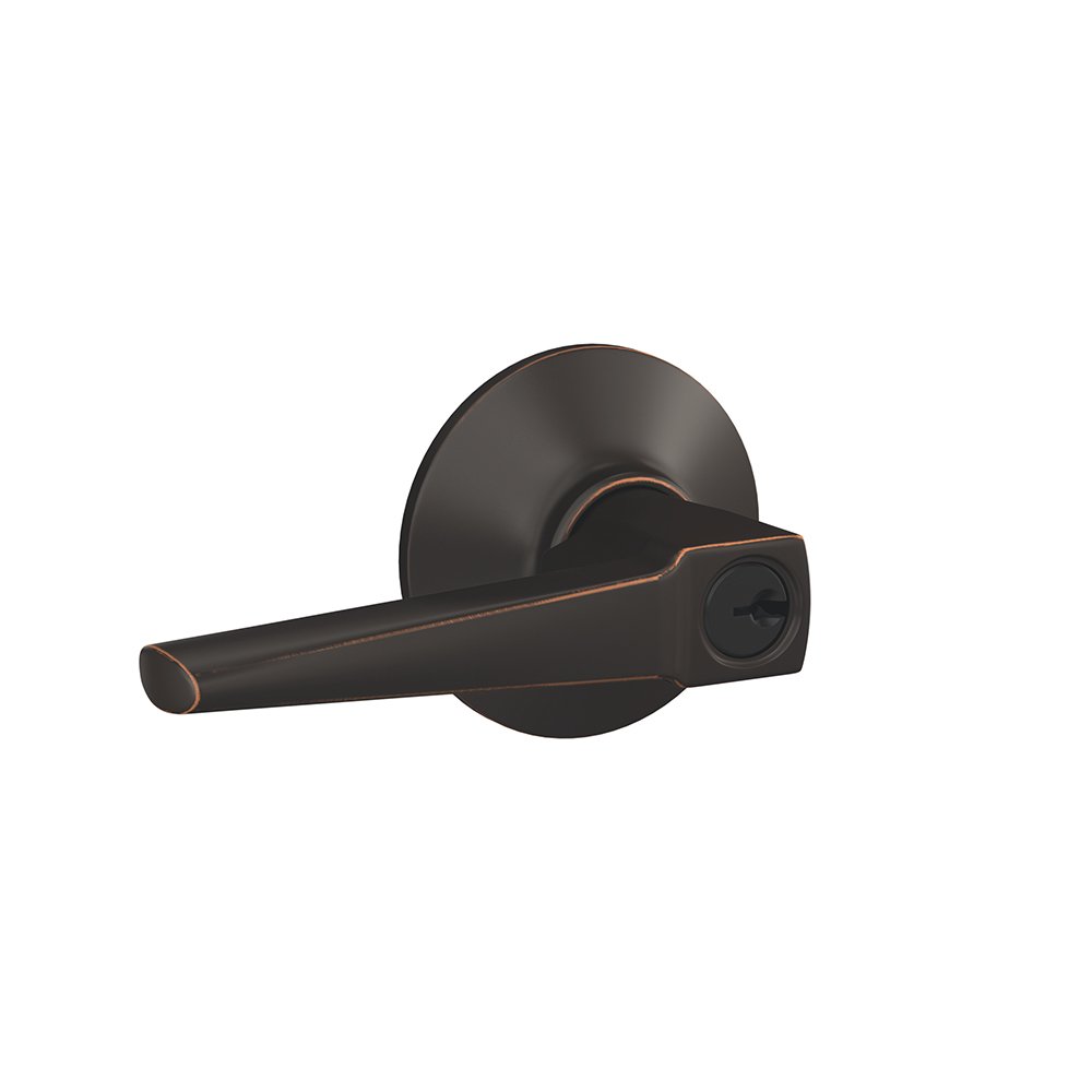 SCHLAGE F51A ELR 716 PLY Plymouth Trim Anahtarlı Giriş Kilidi, Eskitilmiş Bronz