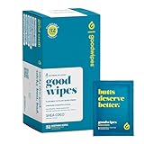 Goodwipes Flushable Wipes – Made with Vitamin E & Aloe – Soft, Individually Wrapped Butt & Feminine Cloths for On-the-Go & Travel Use – Largest Adult Toilet Towelettes – Shea-Coco, 1 pack, 32 count