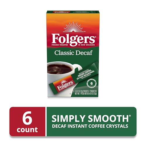 Folgers Classic Decaf Instant Coffee Crystals Packets, 6 Count - image 3