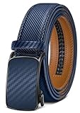 BULLIANT Men's Ratchet Belt Nontrimmable-Click Belt Adjustable for Men Gift Lightweight 1 3/8'(Purplish Blue,30'-36' Waist Adjustable)