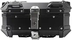Caixa traseira fácil de desmontar, à prova d'água e resistente a impactos, caixa superior de alumínio, impermeável, 28L, 36L, 45L, porta-malas de motocicleta, com trava de segurança