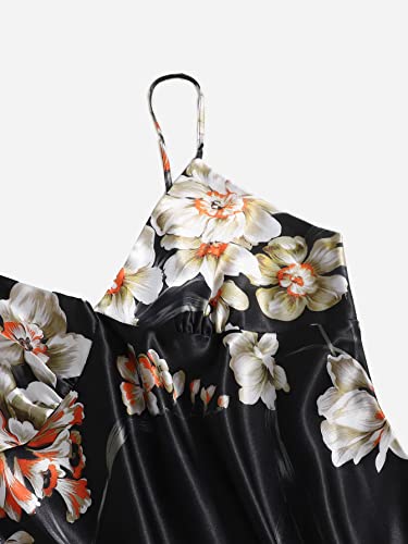 Shein Women's 5Pcs Sleepwear Floral Print Satin Silk Pajamas Cami Shirt Pj Set Set Multicolor Small #TOP3