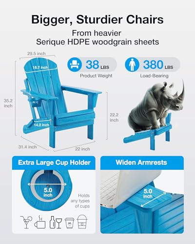 Serique Folding Adirondack Chair thumb #2
