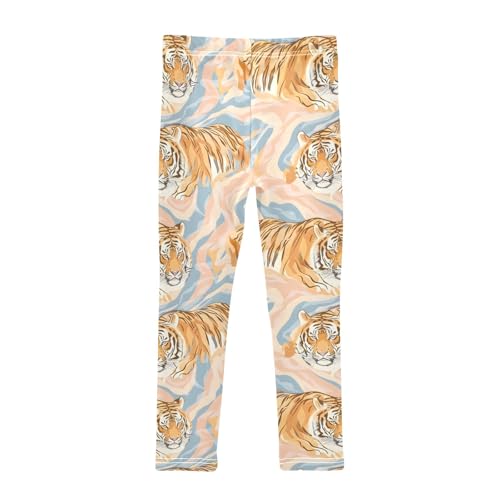 Tiger Texture Girls Leggings Athletic Pants Tights Stretch Bottom2
