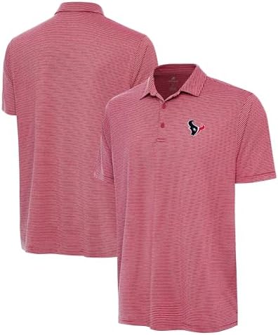 Antigua Men's Heather Red Houston Texans Scheme Polo