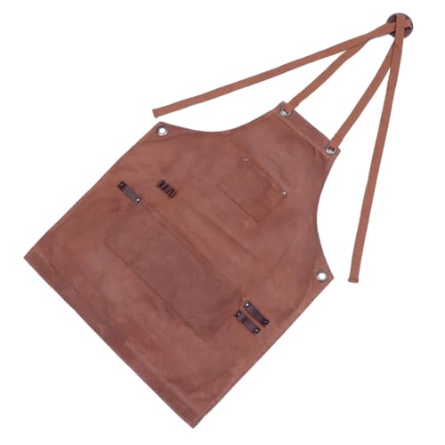 Delantal de taller robusto de lona encerada que evita manchas en la ropa 4