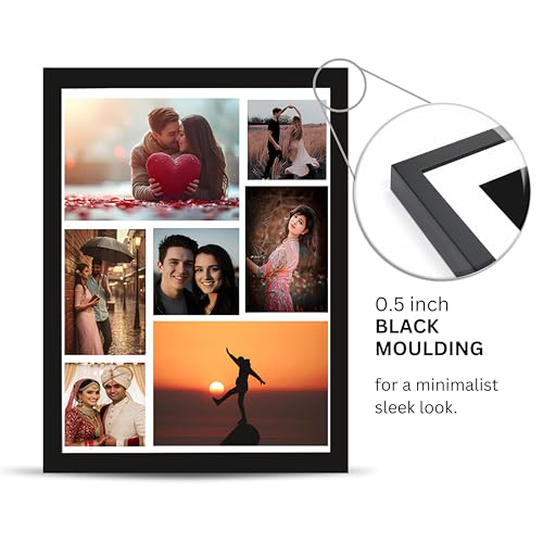 Image of Personalized Photo Frame 8x12 Inch | Custom Collage Photo Frame Gift for Birthday, Anniversary, Couple, Friends | Acrylic Sheet with MDF Back | Wall Decor Memory Frame (D-8)