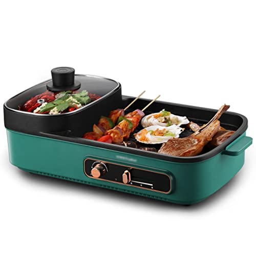 Hot pot et grill multifonction vert pour shabu-shabu de table - 2